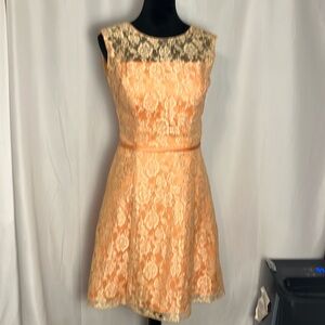 Vintage Color formal tea length dress (Vietnam sizing 16. US 8)
